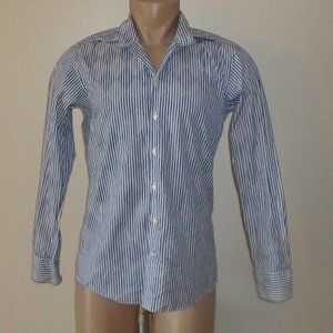 Etro  Dress Shirt Blue White Made in Italy Size 39/ Medium